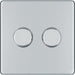 BG FPC82 Flatplate Screwless 2-Way Double Trailing Edge Dimmer Push On/Off - Polished Chrome - westbasedirect.com