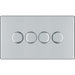 BG FPC84 Flatplate Screwless 2-Way Quad Trailing Edge Dimmer Push On/Off - Polished Chrome - westbasedirect.com