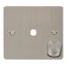 Click Define FPSS140PL Flat Plate 1G Unfurnished Dimmer Plate & Knob (650W Max) - Stainless Steel - westbasedirect.com