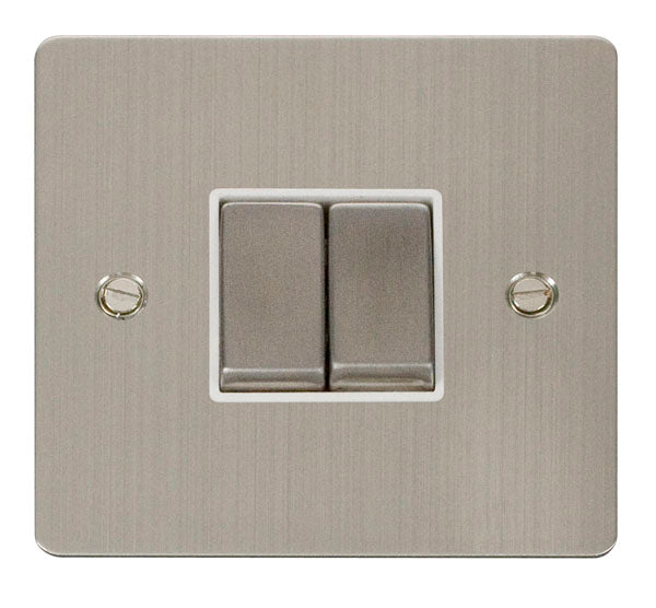 Click Define FPSS412WH Flat Plate 10AX Ingot 2-Gang 2-Way Plate Switch ...