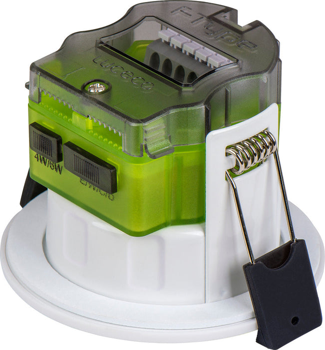 Luceco FTF6WCCT FType MK2 4W/6W 750lm Power Change & 4 Colour CCT 2700K/3000K/4000K/6000K Dimmable IP65 White - Flat (10 Pack)