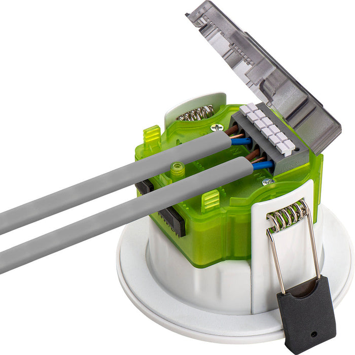 Luceco FTF6WD2W FType MK2 4W/6W 690lm Power Change & CCT Change 3000K/4000K Dim2Warm Dimmable IP65 White - Flat (6 Pack)