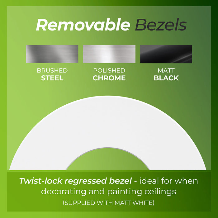 Luceco FTF6WD2W FType MK2 4W/6W 690lm Power Change & CCT Change 3000K/4000K Dim2Warm Dimmable IP65 White - Flat (6 Pack)