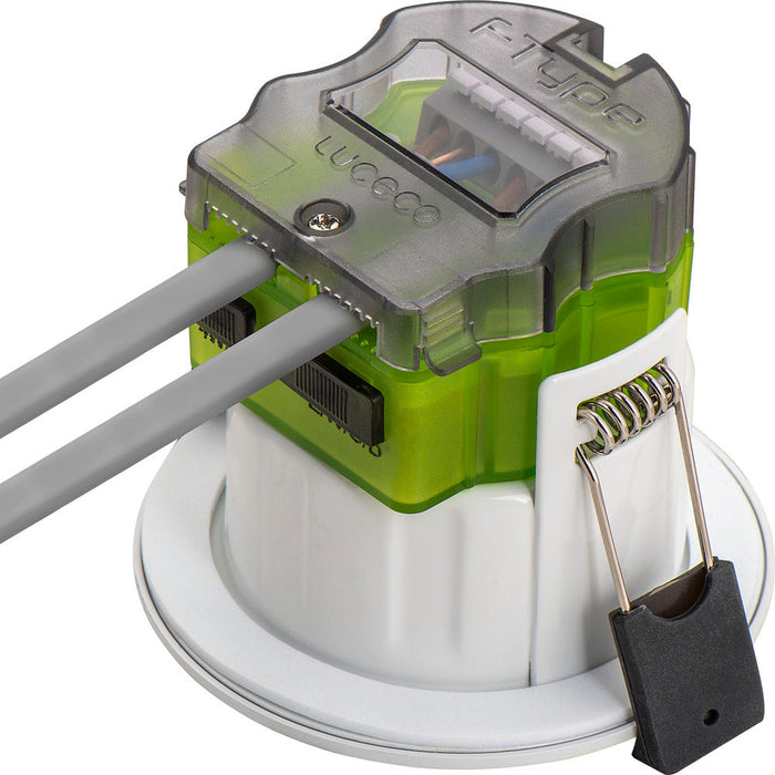 Luceco FTR6WCCT FType MK2 4W/6W 750lm Power Change & 4 Colour CCT 2700K/3000K/4000K/6000K Dimmable IP65 White - Regressed (6 Pack)