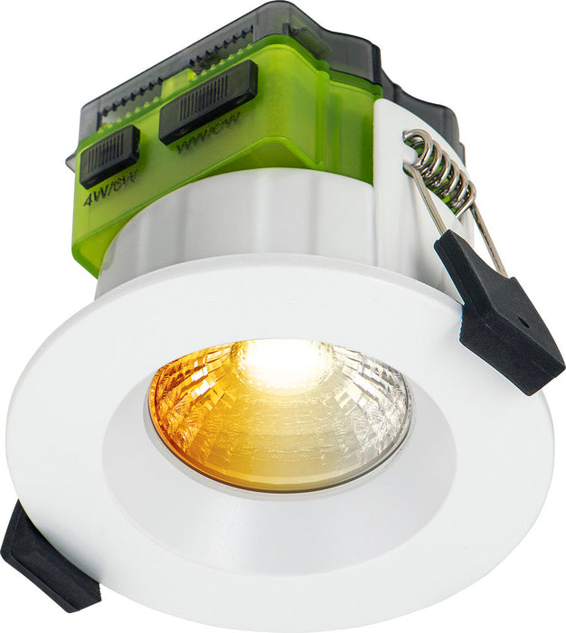 Luceco FTR6WD2W FType MK2 4W/6W 690lm Power Change & CCT Change 3000K/4000K Dim2Warm Dimmable IP65 White - Regressed (6 Pack)