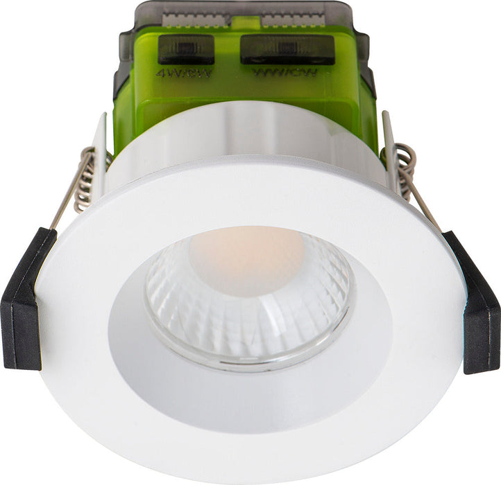 Luceco FTR6WD2W FType MK2 4W/6W 690lm Power Change & CCT Change 3000K/4000K Dim2Warm Dimmable IP65 White - Regressed (6 Pack)