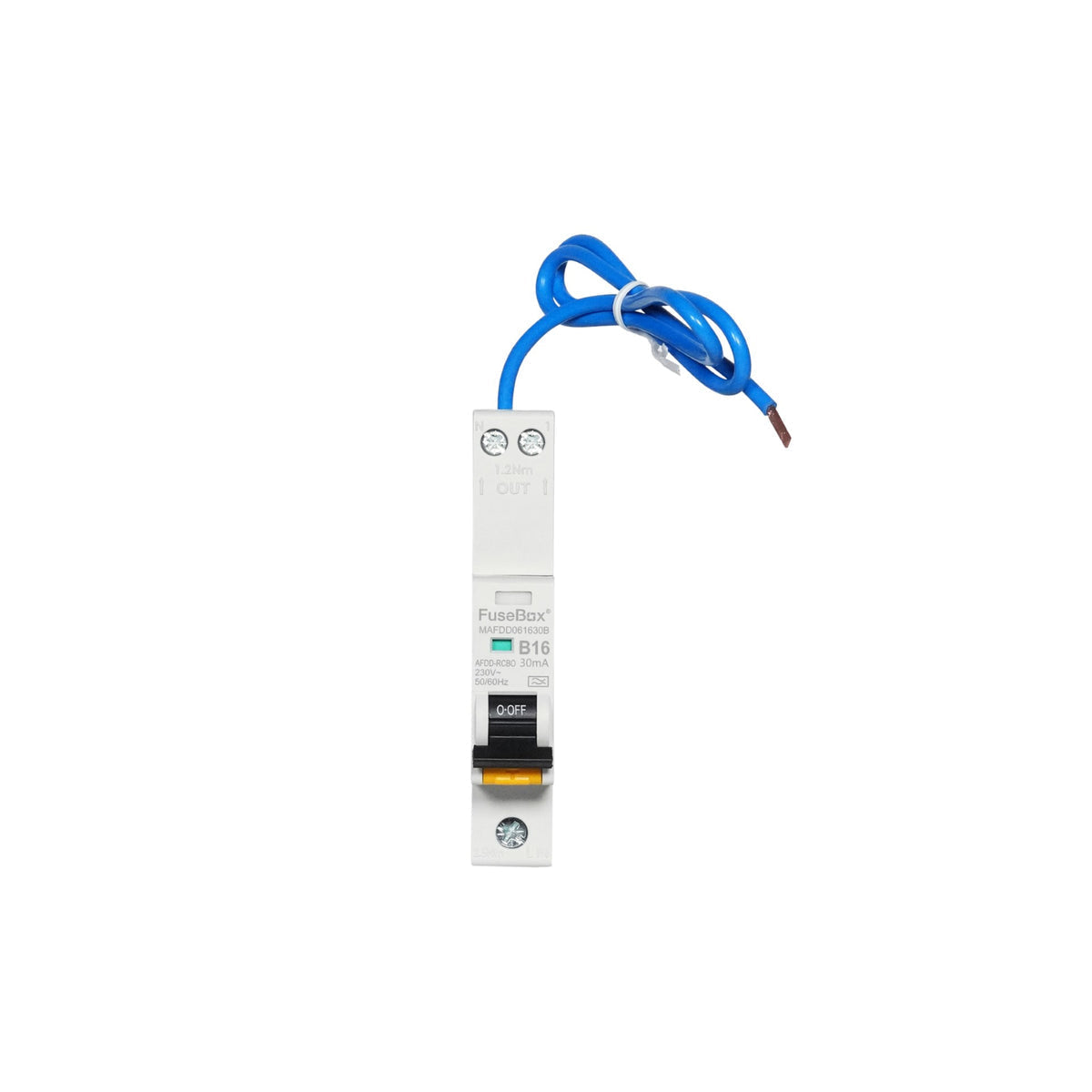 FuseBox MAFDD060630B 6A 1P+N Switched B Curve 6kA 30mA Type A Mini AFD ...