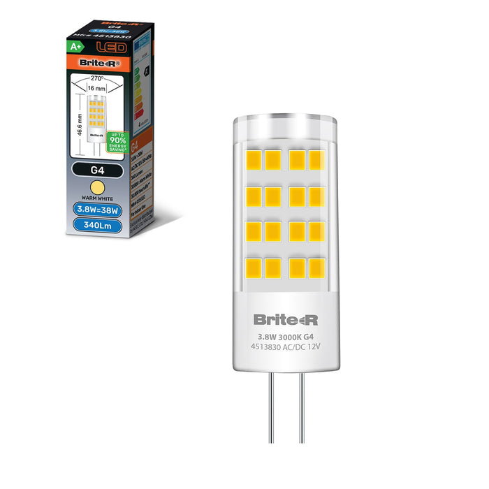 Brite-R 3.8W G4 LED Bulb Warm White 3000K - westbasedirect.com