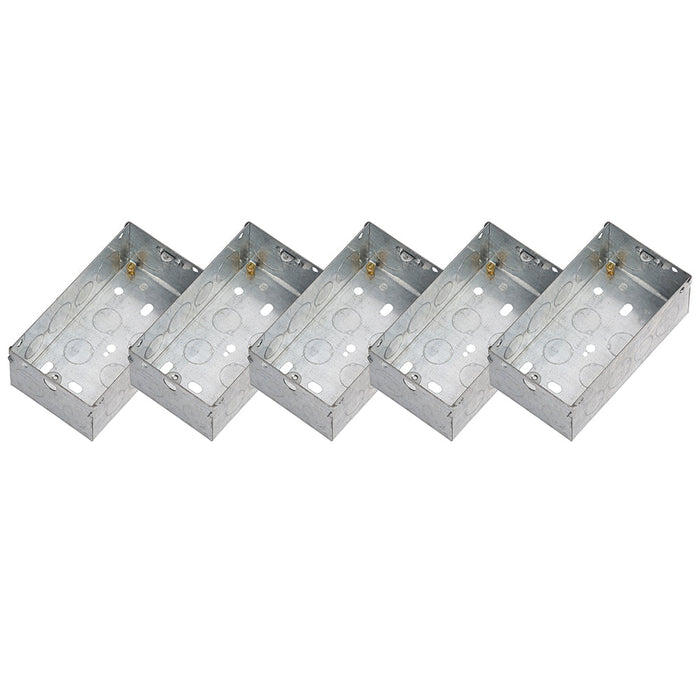 Knightsbridge GSK247 2G 47mm Galvanised Steel Box (5 Pack)