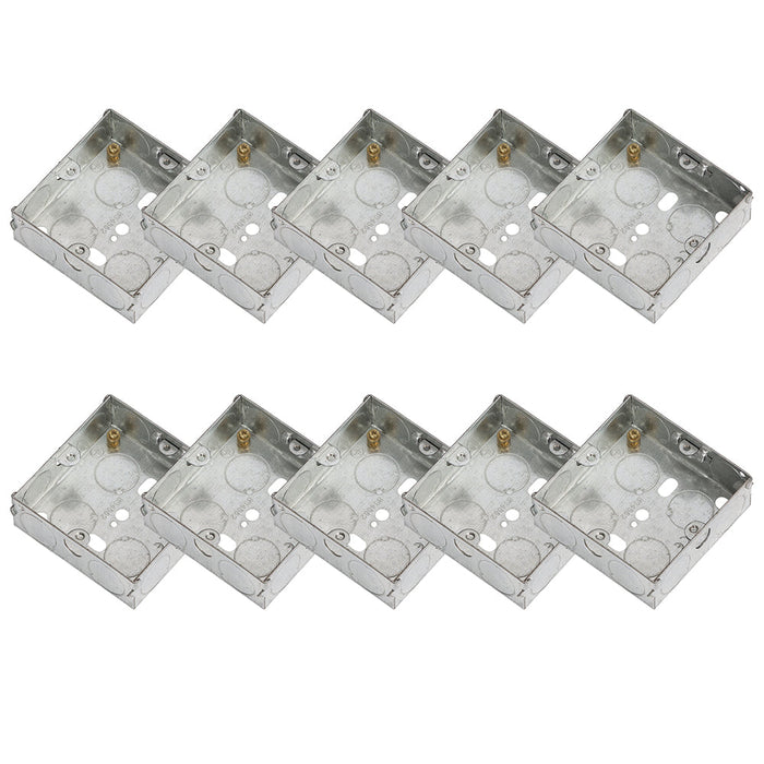 Knightsbridge GSK25 1G 25mm Galvanised Steel Box (10 Pack)