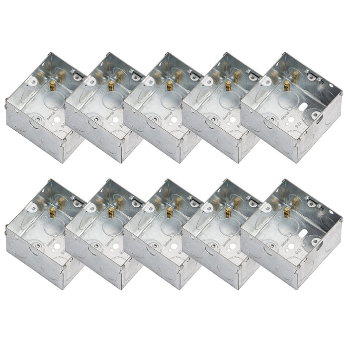 Knightsbridge GSK47 1G 47mm Galvanised Steel Box (10 Pack)