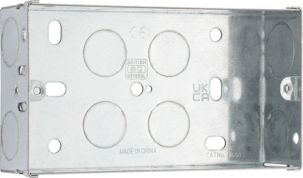 BG HGS05 2G 35mm Steel Knockout Box