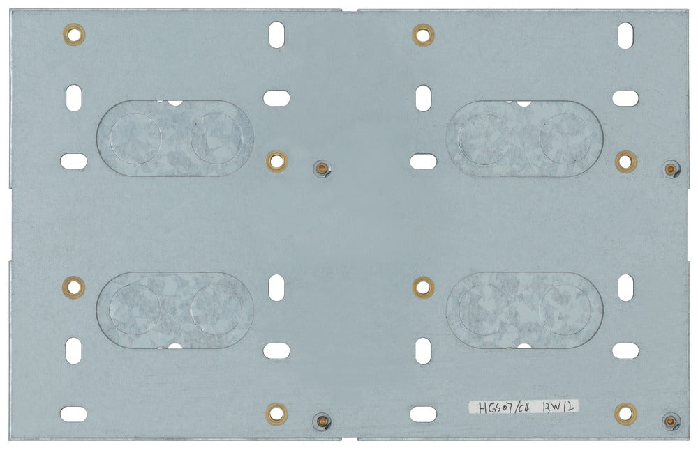 BG HGS07/C4 4x2G 47mm Steel Knockout Box - Combination Plate