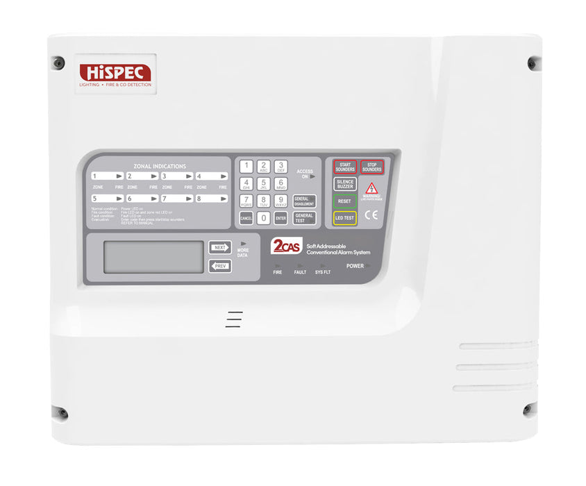 HiSPEC HS2CAS/2ZP Mains 2CAS Two Zone Panel - westbasedirect.com