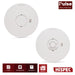 HiSPEC PULSE Mains 1x Optical Smoke Alarm & 1x Heat Alarm c/w 10 Year Lithium Battery Backup (Full Unit) - westbasedirect.com