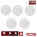 HiSPEC PULSE Mains 4x Optical Smoke Alarm & 1x Heat Alarm c/w 10 Year Lithium Battery Backup (Full Unit) - westbasedirect.com