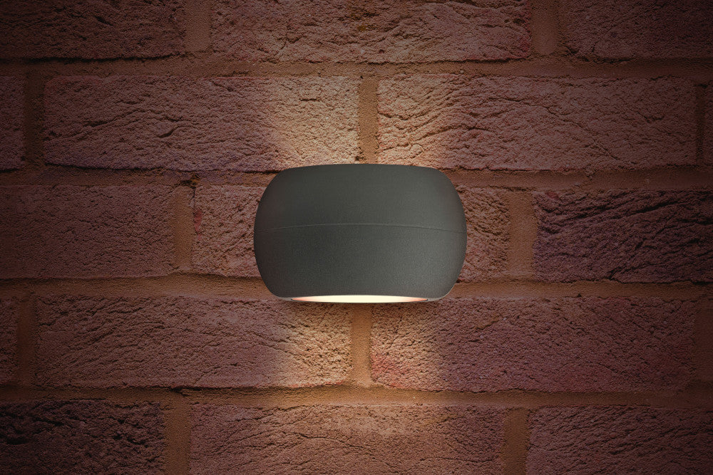 Integral ILDEA026 Outdoor Decorative Wall Light Luxstone IP54 335Lm 8.5W 4000K Up/Down Light Dark Grey - westbasedirect.com