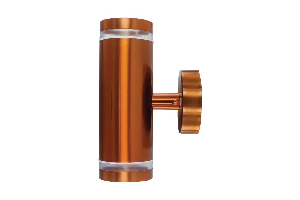 Integral ILDED043 Outdoor Stainless Steel Up And Down GU10 IP65 Wall Light Copper