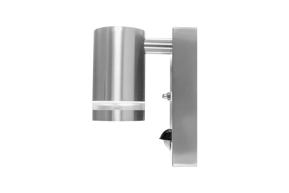 Integral ILDED044 Outdoor Stainless Steel Down GU10 IP54 Wall Light with PIR Steel