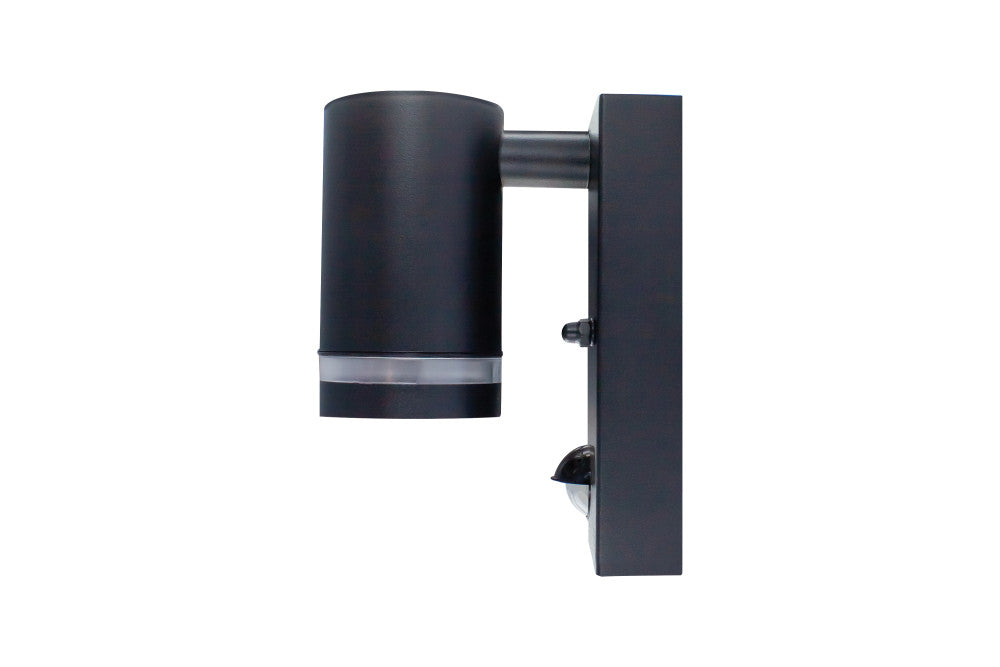 Integral ILDED045 Outdoor Stainless Steel Down GU10 IP54 Wall Light with PIR Black