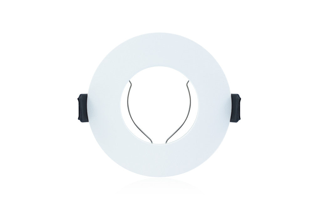 Integral ILDLFR70D001-4 Evofire Fire Rated Downlight 70mm Cutout IP65 White Round +GU10 Holder (4 Pack)