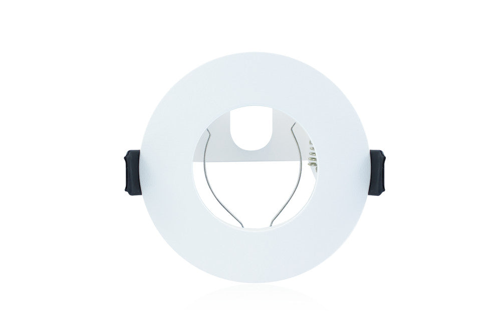 Integral ILDLFR70D003 Evofire Fire Rated Downlight 70mm Cutout IP65 White Round +GU10 Holder & Insulation Guard