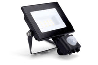 Integral ILFLE037 Compact Slim Floodlight PIR 10W 1000Lm 4000K 120 Beam 100Lm/W IP65 IK08 Black