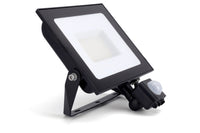 Integral ILFLE043 Compact Slim Floodlight PIR 50W 5000Lm 4000K 120 Beam 100Lm/W IP65 IK08 Black