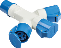 Knightsbridge IN0010 240V IP44 16A 3 Way Splitter 2P+E