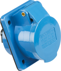 Knightsbridge IN009 240V IP44 16A Angled Panel Socket 2P+E