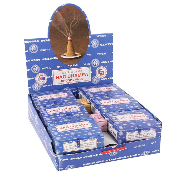 Satya Nag Champa Dhoop Cones|12 Pack - westbasedirect.com