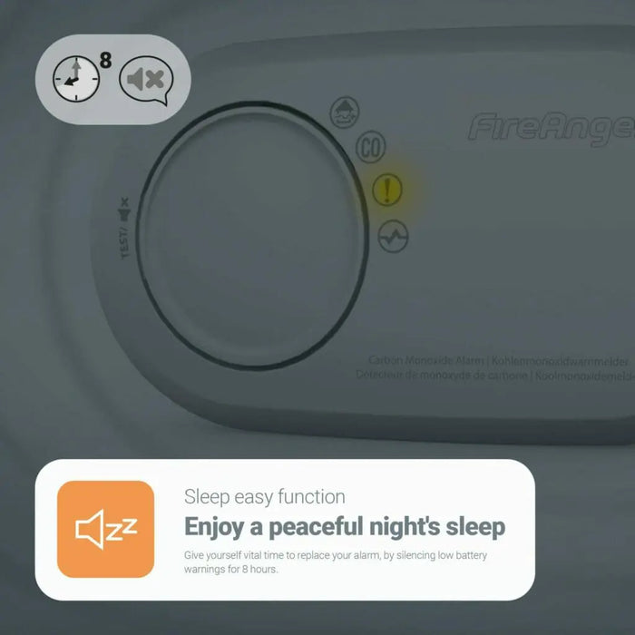 FireAngel FA3820-EUX10 Battery Powered Carbon Monoxide (CO) Alarm with 10 Year Sealed Lithium Battery - westbasedirect.com