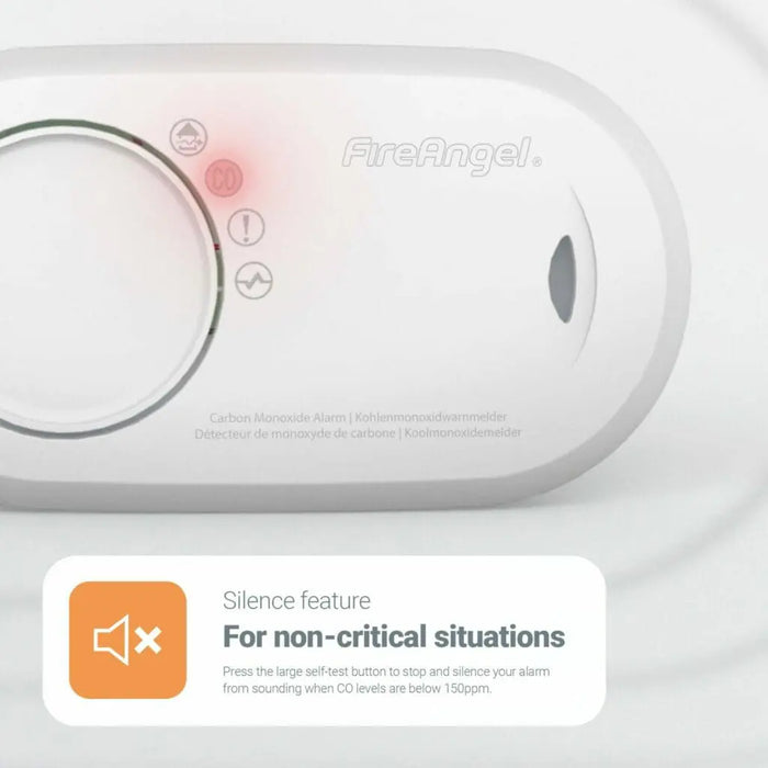 FireAngel FA3820-EUX10 Battery Powered Carbon Monoxide (CO) Alarm with 10 Year Sealed Lithium Battery - westbasedirect.com