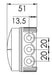 Wiska 10111273 COMBI 108 Junction Box + 3x 3-pole WAGO 221-413 Connectors - Black - westbasedirect.com