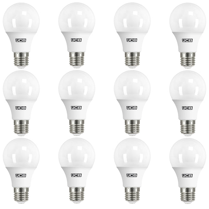 JCB S10990 E27 ES GLS LED Bulb Opal 8.5W 806lm Daylight 6500K (12 Pack)