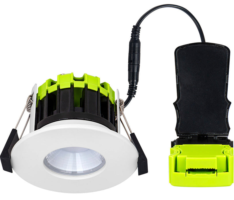 Luceco LDEF8W8D27 Element 8W 750lm IP65 Fixed Fire Rated LED Downlight Dimmable 2700K White