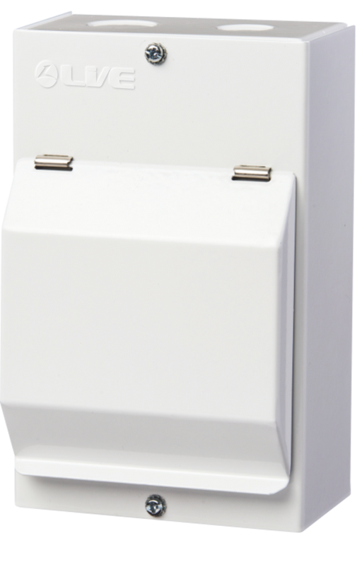 LIVE Electrical MGU40B-SP 4 Way IP40 Metal EV Charging Unit with 40A Type A DP RCBO B Curve & 20/40kA 1P+N Surge Protective Device - westbasedirect.com