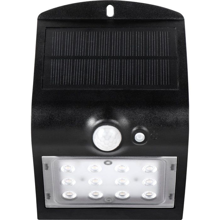 Luceco LEXS22B40 Solar Guardian Wall Light with PIR Sensor Black IP65 1.5W 220lm 4000K Standard - westbasedirect.com