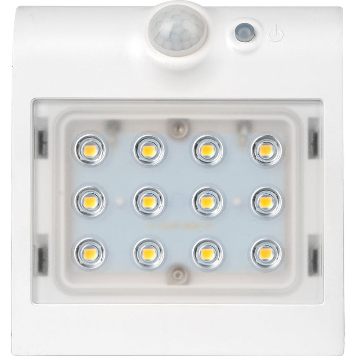 Luceco LEXS22W40 Solar Guardian Wall Light with PIR Sensor White IP65 1.5W 220lm 4000K Standard - westbasedirect.com