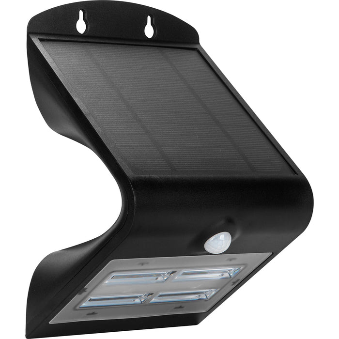 Luceco LEXS40B40 Solar Guardian Wall Light with PIR Sensor Black IP44 3.2W 400lm 4000K Standard - westbasedirect.com