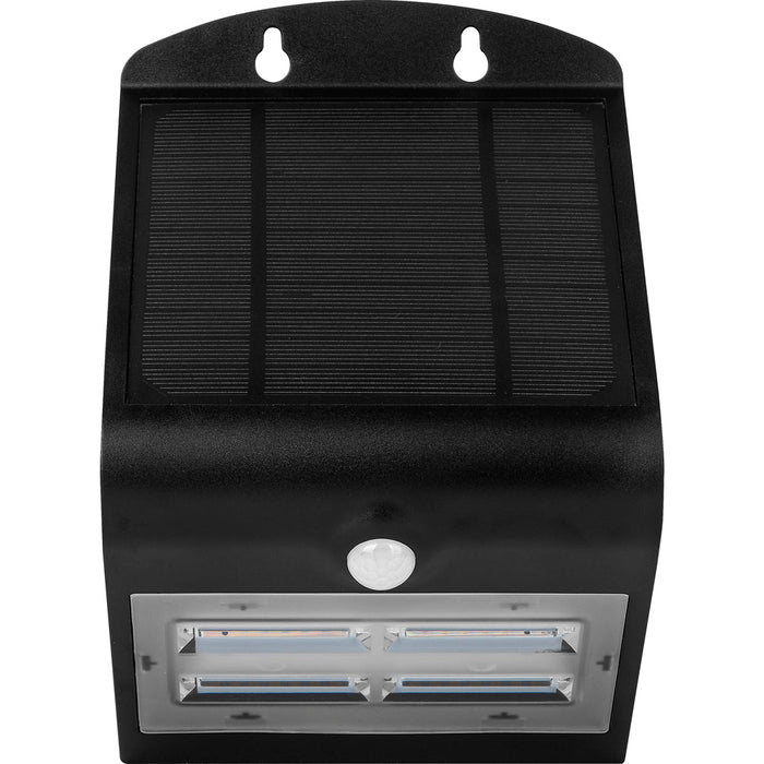 Luceco LEXS40B40 Solar Guardian Wall Light with PIR Sensor Black IP44 3.2W 400lm 4000K Standard - westbasedirect.com