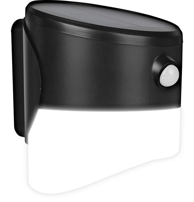 Luceco LEXSL20B40 Solar Guardian Wall Lantern with PIR Sensor Black IP44 200lm 2W 4000K Standard - westbasedirect.com