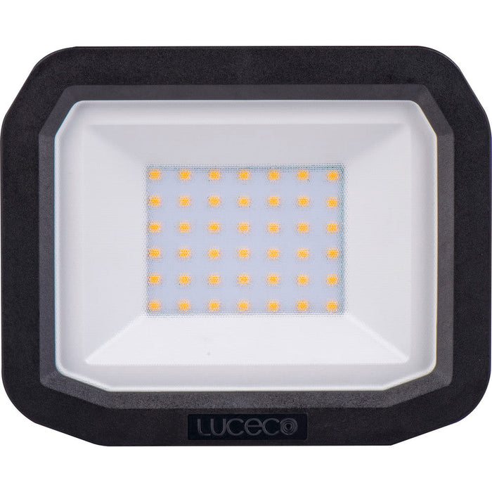 Luceco LFS30B130 30W 3000lm 3000K IP65 Castra Security Floodlight Standard Black - westbasedirect.com