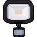 Luceco LFSP10B130 10W 1050lm 3000K IP65 Castra Security Floodlight with PIR Black - westbasedirect.com