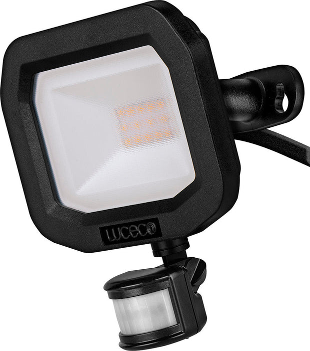 Luceco LFSP10B130 10W 1050lm 3000K IP65 Castra Security Floodlight with PIR Black - westbasedirect.com