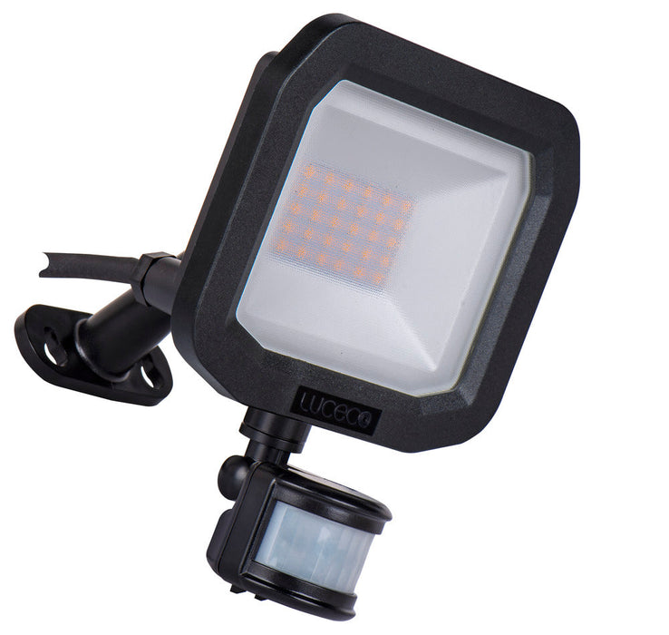 Luceco LFSP20B130 20W 2200lm 3000K IP65 Castra Security Floodlight with PIR Black - westbasedirect.com