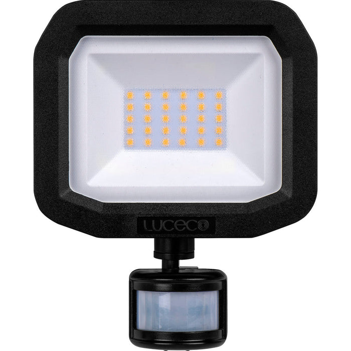 Luceco LFSP20B130 20W 2200lm 3000K IP65 Castra Security Floodlight with PIR Black - westbasedirect.com