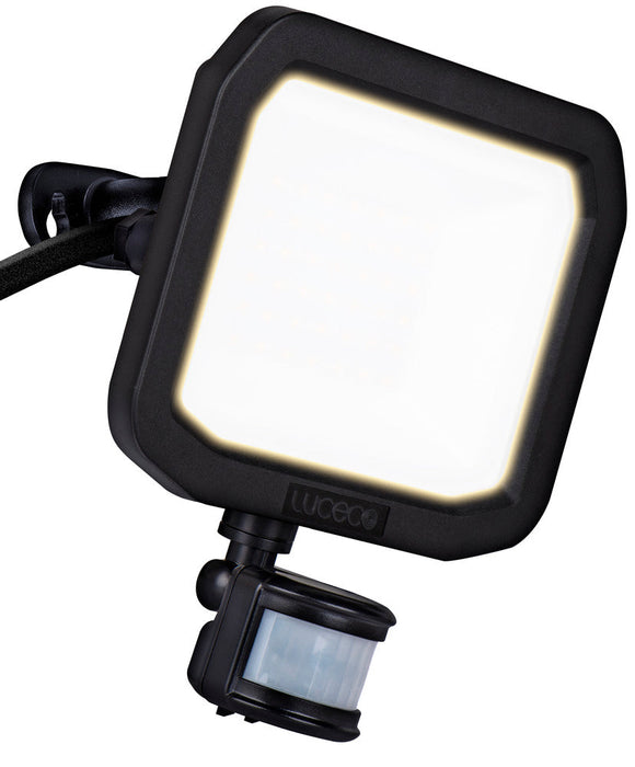 Luceco LFSP30B130 30W 3000lm 3000K IP65 Castra Security Floodlight with PIR Black - westbasedirect.com