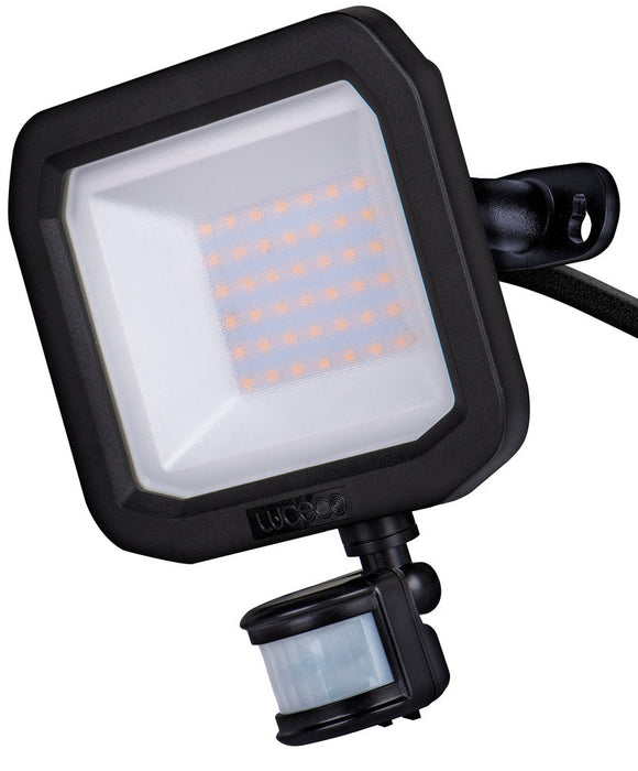 Luceco LFSP30B130 30W 3000lm 3000K IP65 Castra Security Floodlight with PIR Black - westbasedirect.com