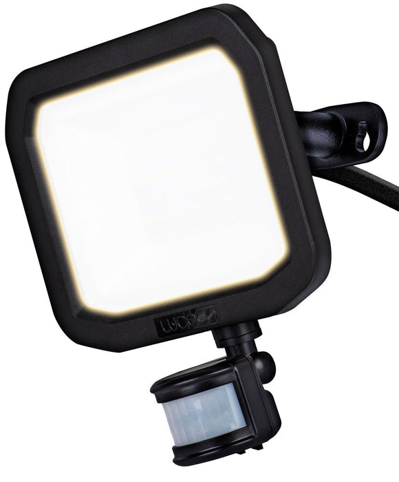 Luceco LFSP30B130 30W 3000lm 3000K IP65 Castra Security Floodlight with PIR Black - westbasedirect.com